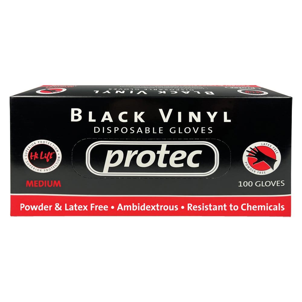 Black Vinyl Gloves 100pcs Medium BEAUTY - Hilift - Luxe Pacifique