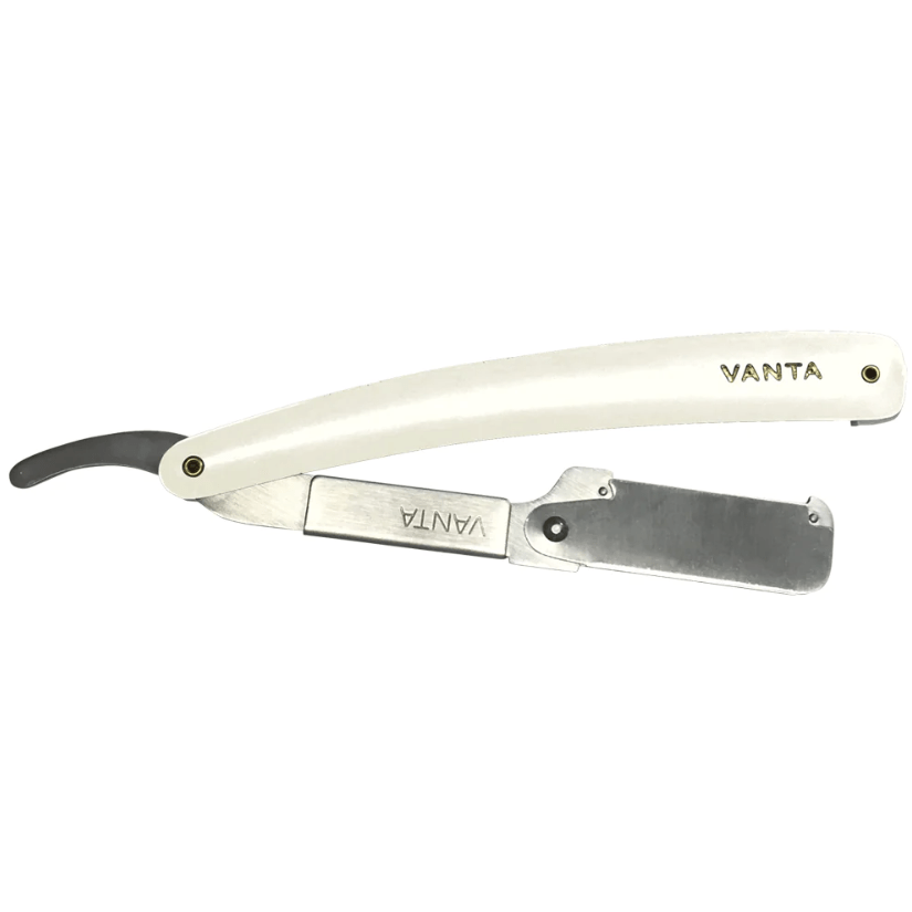 Vanta Cut throat Razor White 3715 Barber - M&amp;U Imports - Luxe Pacifique