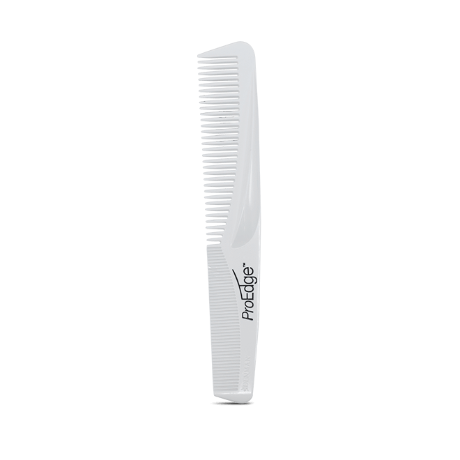 Pro Edge Cutting Comb White 195mm Hair - Denman - Luxe Pacifique