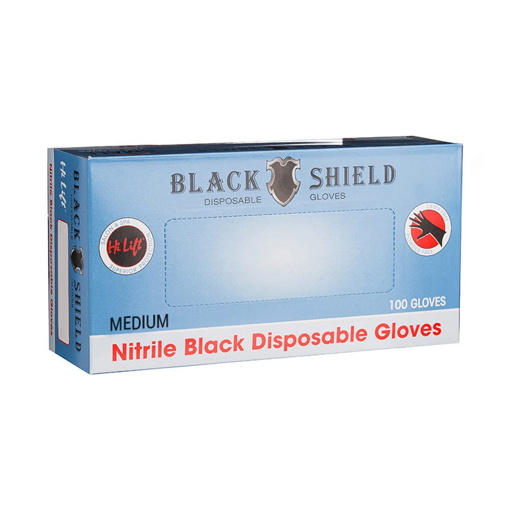 Black Shield Nitrile Gloves - Medium Beauty - Hilift - Luxe Pacifique