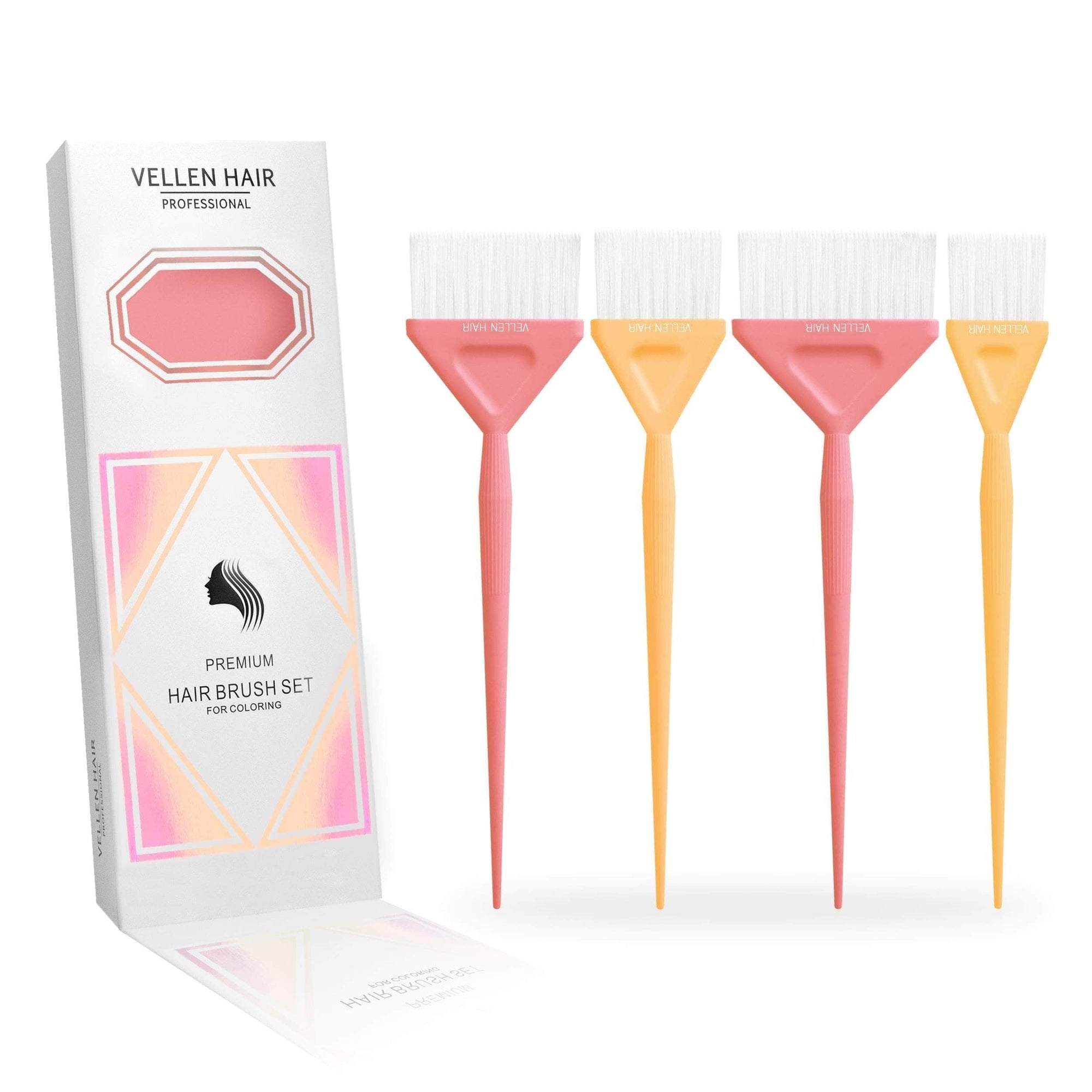 Color Brush 4 pack Peach/Orange Accessories - Vellen Hair - Luxe Pacifique