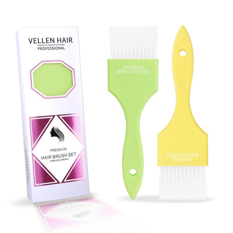 Colour Brush Wide 2 pack Green/Yellow Accessories - Vellen Hair - Luxe Pacifique