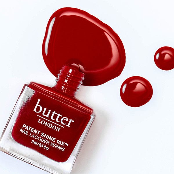 Come to Bed Red - Patent Shine 10X Nail Lacquer Nails - Butter London - Luxe Pacifique