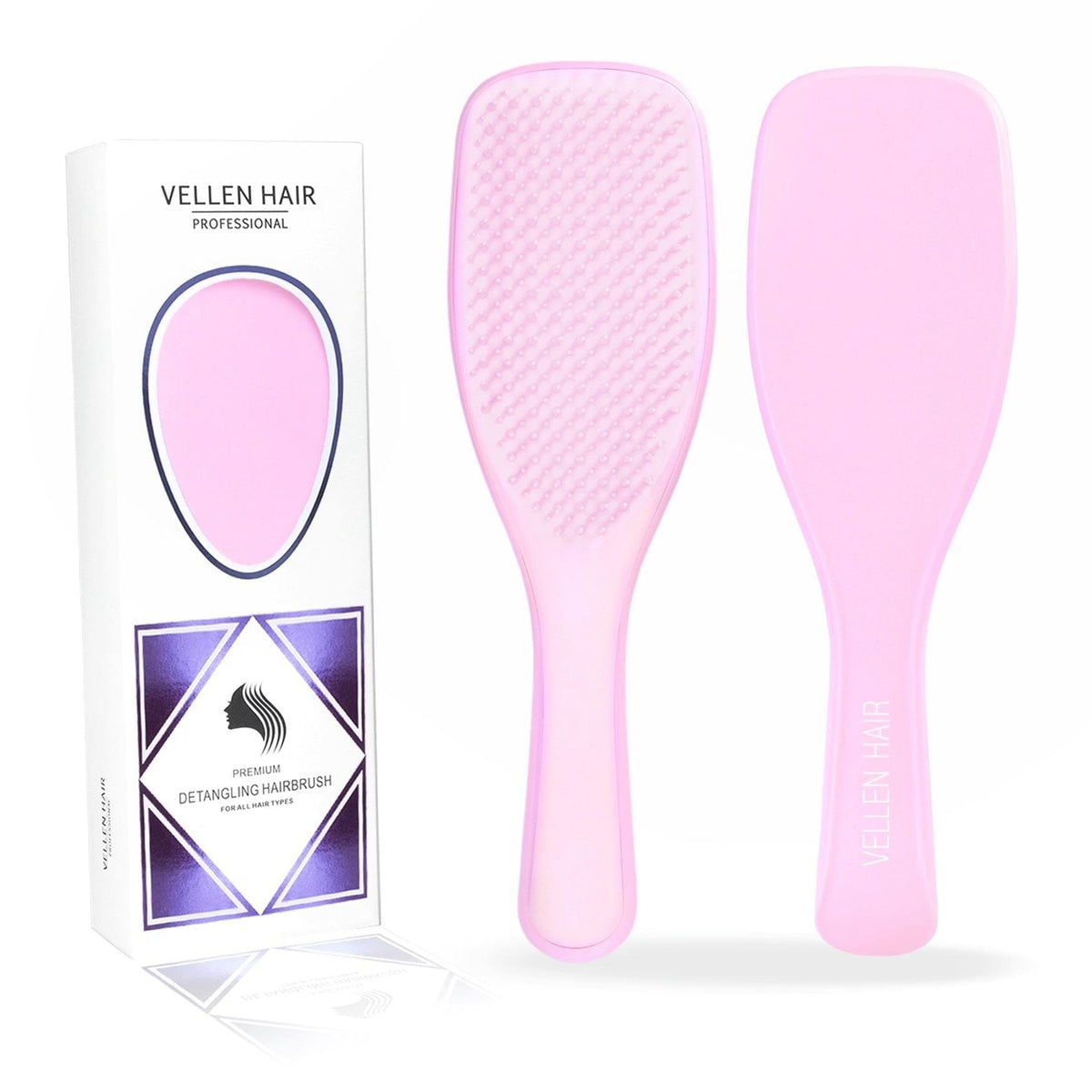 Detangle Brush Pink Accessories - Vellen Hair - Luxe Pacifique