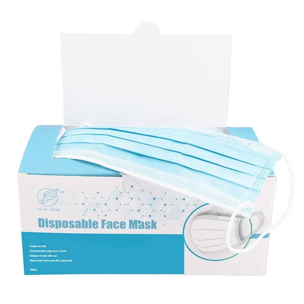 Disposable Face Mask Blue 3ply Accessories - Salon Smart - Luxe Pacifique