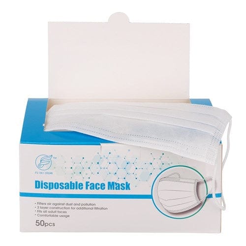 Disposable Face Mask White 3ply Accessories - Salon Smart - Luxe Pacifique