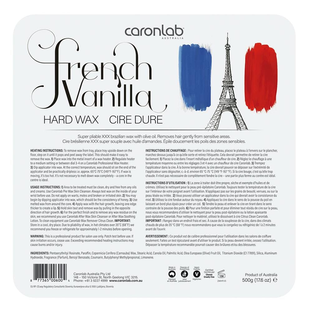 French Vanilla Hard Wax 500g Beauty - Caron Lab - Luxe Pacifique