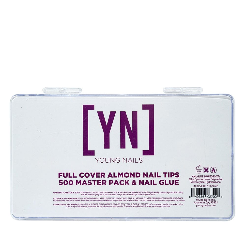 Full Cover Almond Nail Tips Master Pack &amp; Glue Hair - Young Nails - Luxe Pacifique
