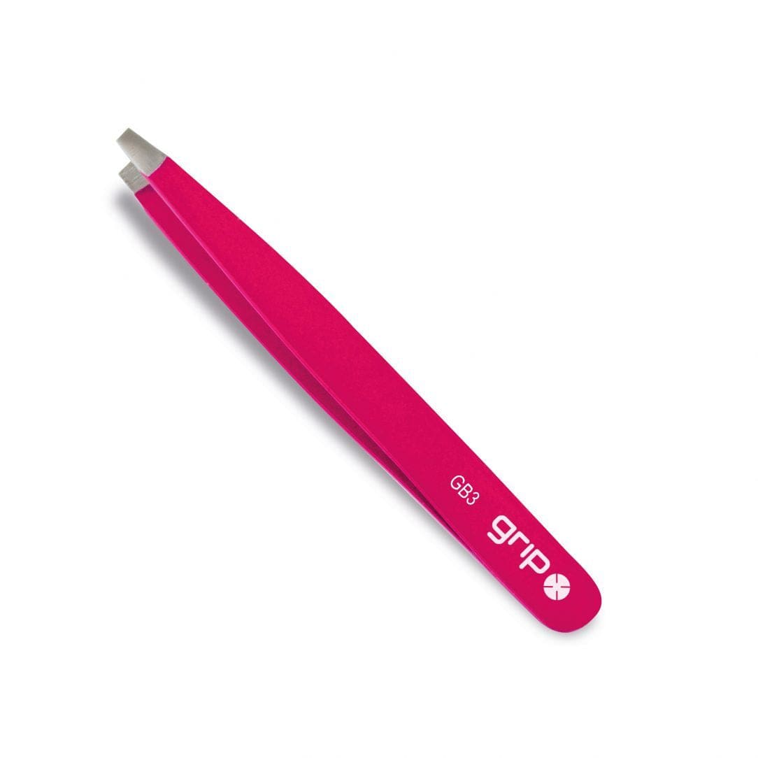 Grip Bright Claw Slanted Tweezer Red GB3 Beauty - Caron Lab - Luxe Pacifique
