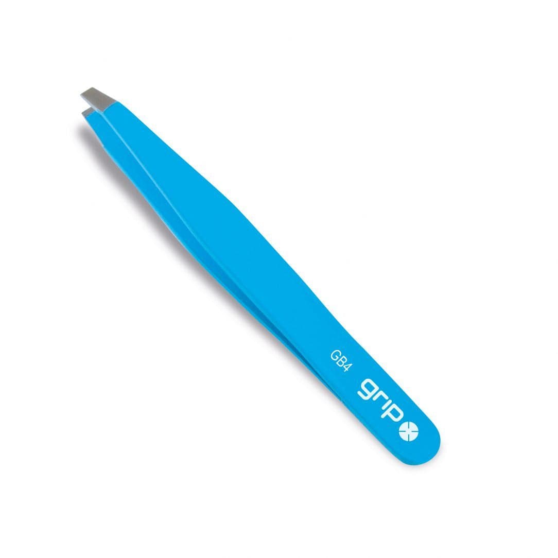 Grip Bright Claw Straight Tweezer Blue GB4 Beauty - Caron Lab - Luxe Pacifique