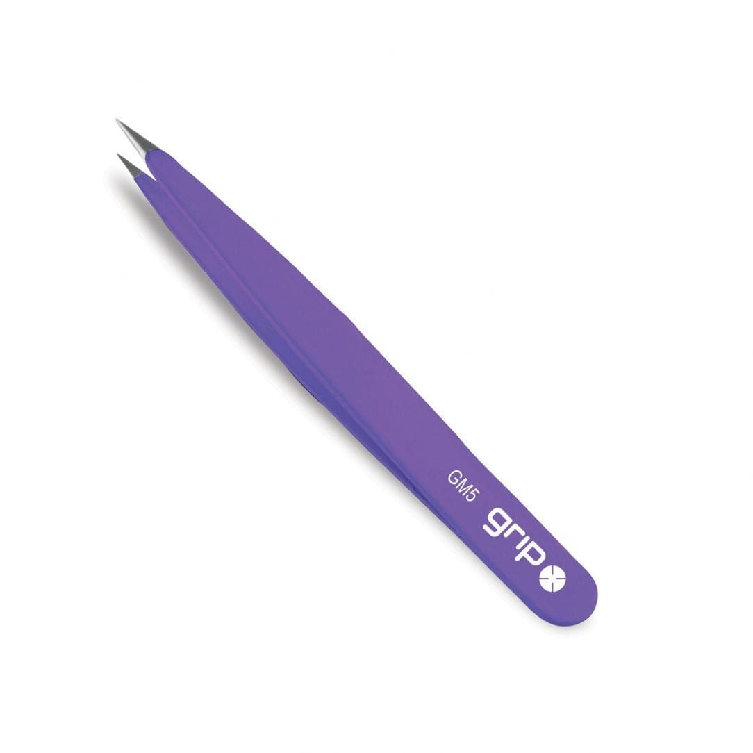 Grip Matte Pointed Tweezer Purple GM5 Beauty - Caron Lab - Luxe Pacifique