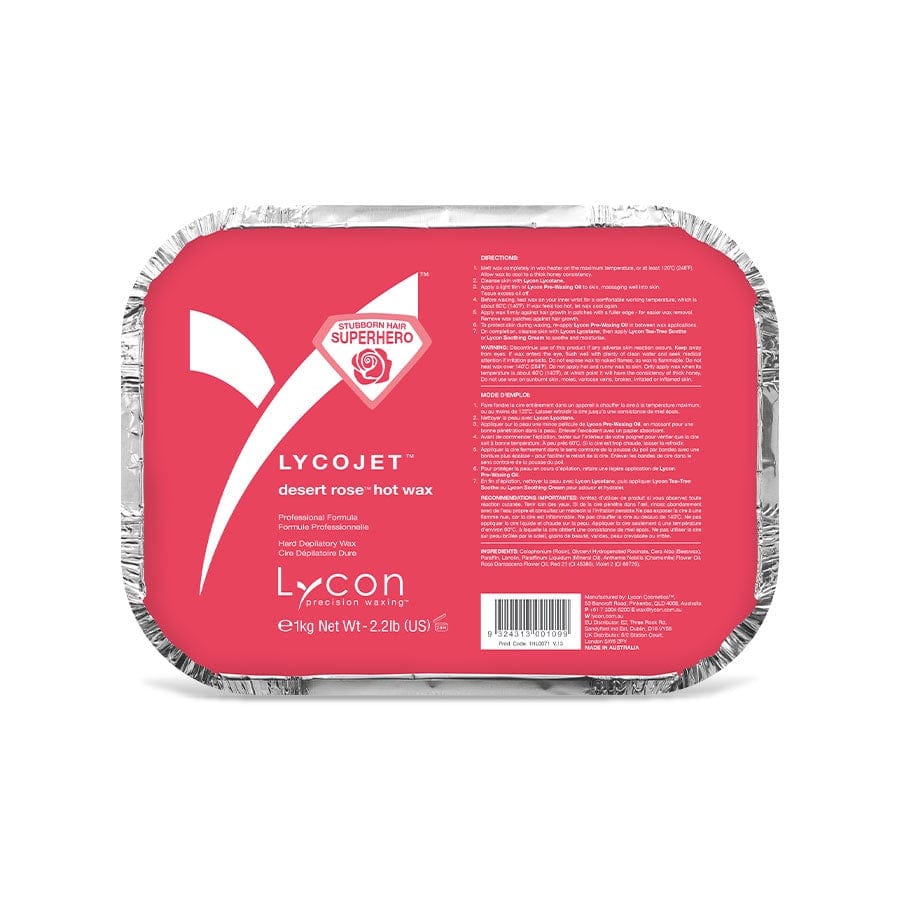 LYCOJET Desert Rose Hot Wax 1kg Waxing - Lycon - Luxe Pacifique