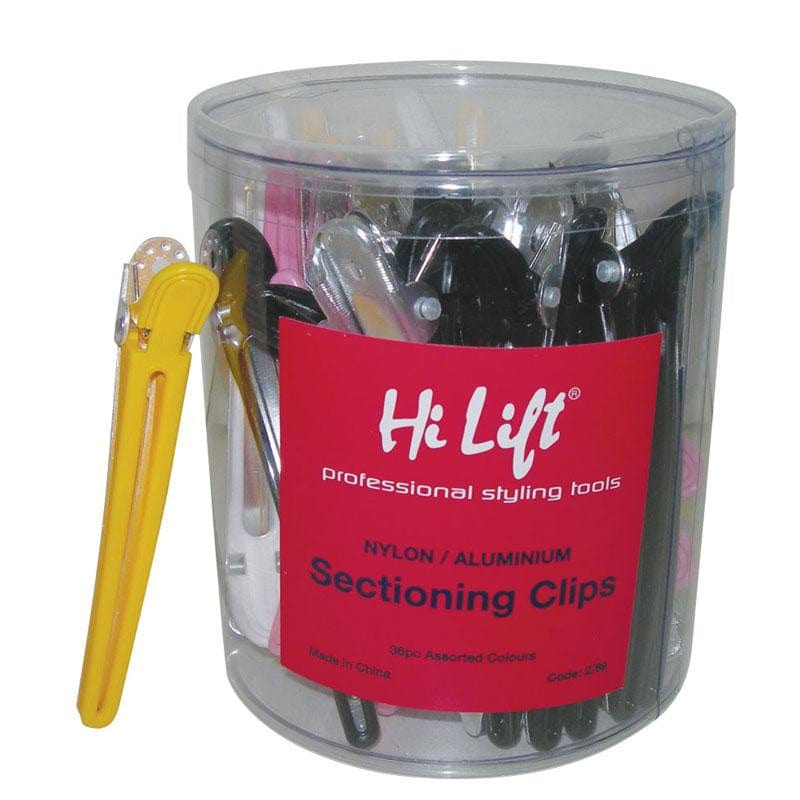 Nylon Aluminium Sectioning Clips Assorted 36 Piece Tub HAIR - Hilift - Luxe Pacifique
