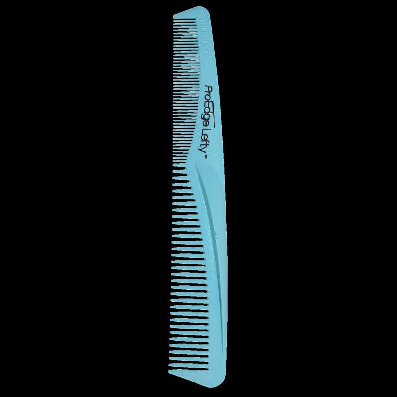 Pro Edge Left Handed Cutting Comb Blue 195mm Hair - Denman - Luxe Pacifique