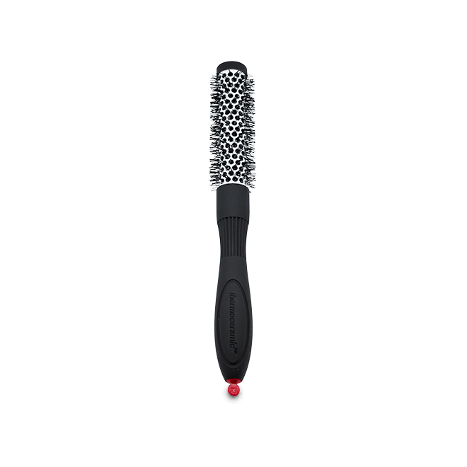 Thermoceramic Hot Curl Brush Black/Silver 20mm D61 Hair - Denman - Luxe Pacifique